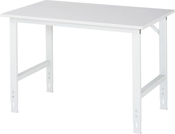 RAU Tom serie werktafel (6030) - in hoogte verstelbaar, melamine plaat, 1250x760-1080x800 mm, 06-625M80-12.12