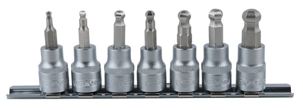 KS Tools 3/8" bitdoppenset, binnenzeskant met kogelkop, 7-delig, 911.3922