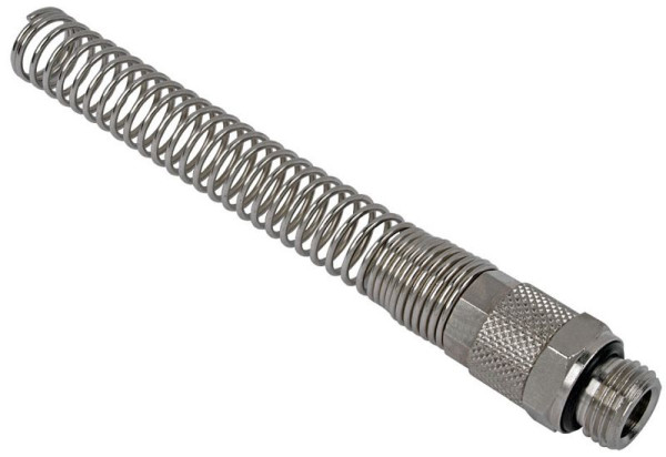 timmer A-GEF-12/9-1/4-MSv, rechte inschroefkoppeling met anti-knikveer, cilindrische schroefdraad met O-ring, VE: 10 stuks, 01080050