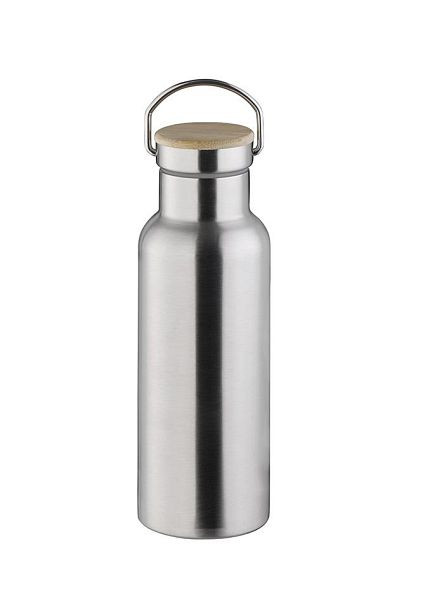 APS thermoskan, Ø 7,5 cm, hoogte: 24,5 cm, 0,5 liter, roestvrij staal 18/8, mat, met handvat, 66905