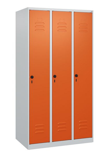 C+P luierkluis Classic PLUS met middenwand, 3 vakken, 1700x900x500mm, 7035/2004, veiligheidsdraaigrendel, 0800007-30F S10000