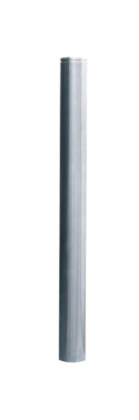 Schake afzetpaal van RVS type 4272, Ø 76mm, met siergroef, stationair voor inzetting in beton, geslepen, 4272
