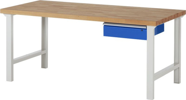 RAU werkbank serie 7000 - modulair ontwerp, 1 x lade, 2000x840x900 mm, 03-7001A1-209B4S.11
