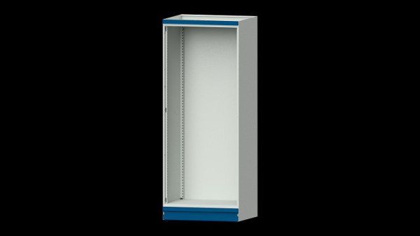 ANKE werkbanken basiskast modulair kastsysteem, model 100, 865 x 720 x 2200 mm, lege behuizing open, RAL 7035/5010, 631.100