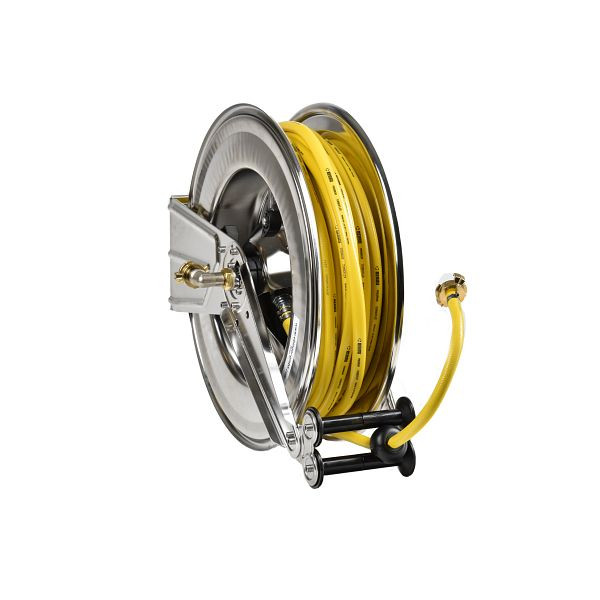 Ebinger slanghaspel OSM 510, max. 10bar / 50°C, 20m - 5/8" PVC-weefselslang, behuizing: RVS, 1.514.102