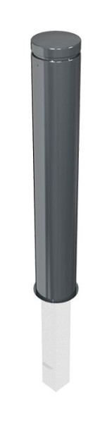 Schake style tuinpaal stalen buis Ø 150 mm, afneembaar, met driehoekslot, 40155FB