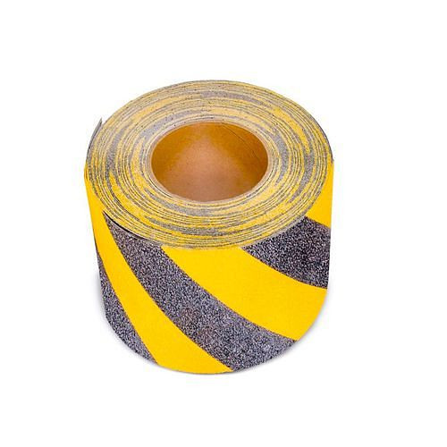 Moravia antislipbekleding, Basic, zwart/geel, rol 150 mm x 18,3 m, 264434