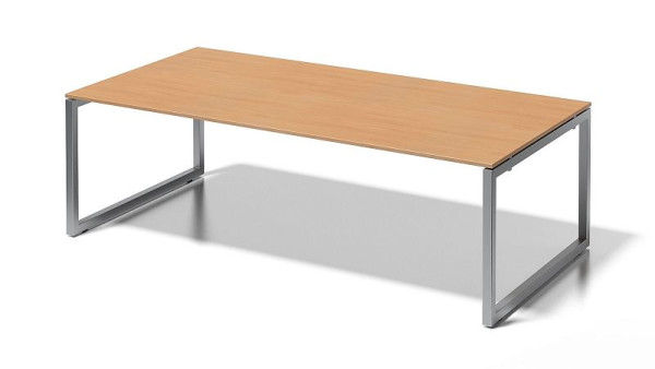 Bisley Cito directiewerkplek/vergadertafel, 730 mm vaste hoogte O-frame, H 19 x B 2400 x D 1200 mm, beuken/zilver, DOF2412BC355