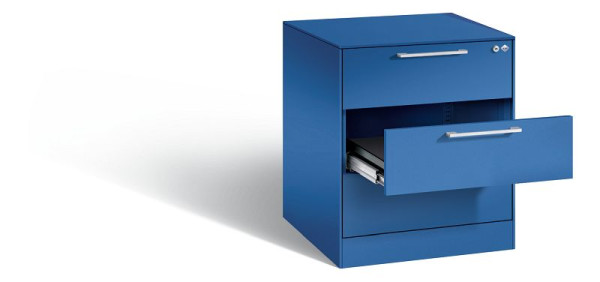 C+P archiefkast Asisto, H710xB562xD600mm, kleur: gentiaanblauw, beugelgreep, 146274-322 S10051