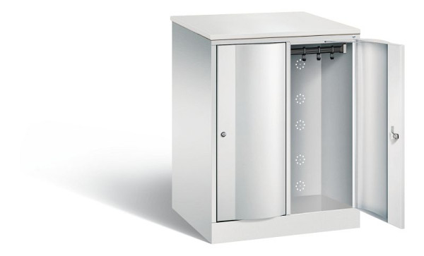 C+P XL lockerkast Resisto, H1077xB772xD640mm, kleur: lichtgrijs, 8271-273 S10058