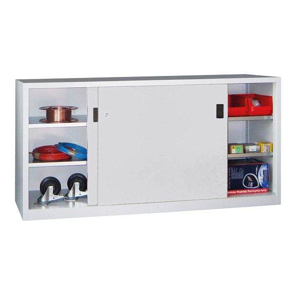 Pavoy Schwerlastschiebetürschrank 1000/2000/400, Mitteltrennwand, 4 verzinkte Fachböden; Drehdruckzylinderschloss, 30330-200-400-735
