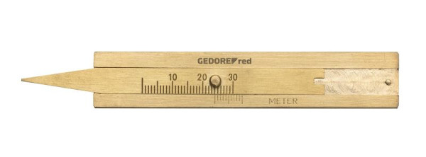 GEDORE rode bandenprofieldieptemeter messing, 3301552