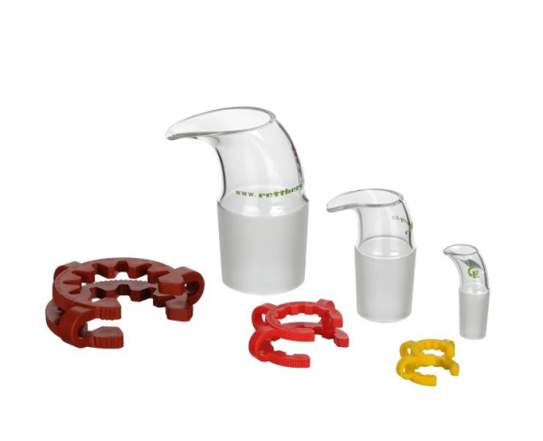 Rettberg schenktuit, Kern NS 34.5/35, met Keck klem, voor kolven en flessen, borosilicaatglas 3.3, 134010034