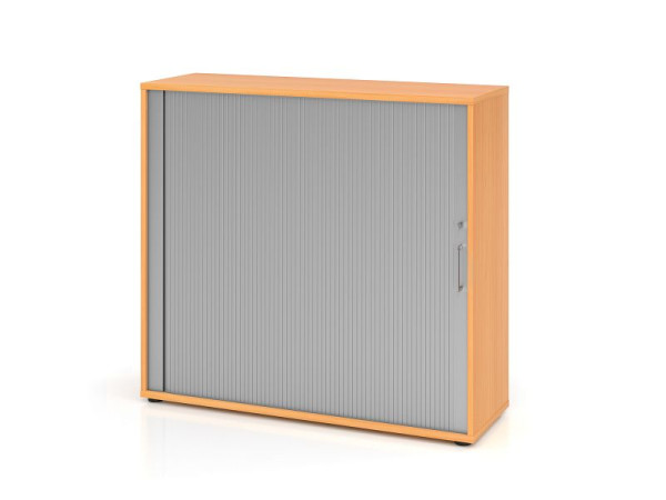 Hammerbacher rolluikkast 1733S BS, 3 OH, romp: beuken / rolluik: zilver, 120 x 40 x 110 cm (BxDxH), V1733S/6/S/BS