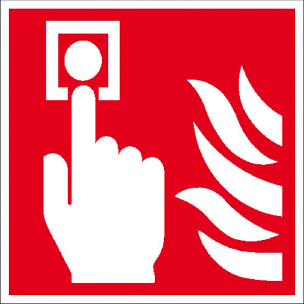 Stein HGS HGS brandbeveiligingsbord, brandmelder (handmatig), 150 x 150 mm / aluminium, reliëf, niet fotoluminescerend, 11.a5150