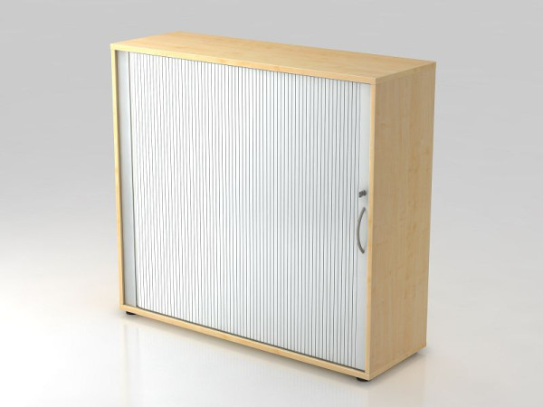 Hammerbacher rolluikkast horizontaal, 3OH 120cm booggreep esdoorn/zilver, 120x40x110 cm (BxDxH), V1733S/3/S/BM