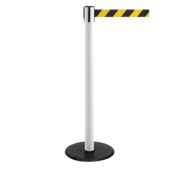 Stein HGS HGS personengeleidingssysteem -P-Line Famous-, wit, zwart/geel diagonaal (gearceerd), met magnetisch banduiteinde, bandlengte: 2,3 m, 12802-1704