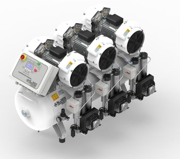 AEROTEC geluidsarme zuigercompressor XTR 4D-270 L met droger, 2017101