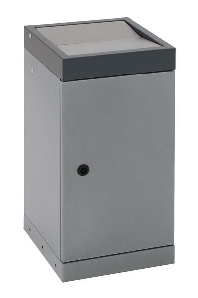 stumpf afvalscheiding ProTec-Plus, grijs alu / 7016, verzinkte binnenemmer, volume: 30 liter, 607-030-0-2-716