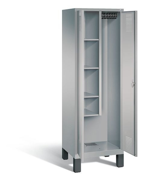 C+P reinigingsmiddelenkast Evolo, H1850xB610xD500mm, kleur: wit aluminium, 48110-00 S10093