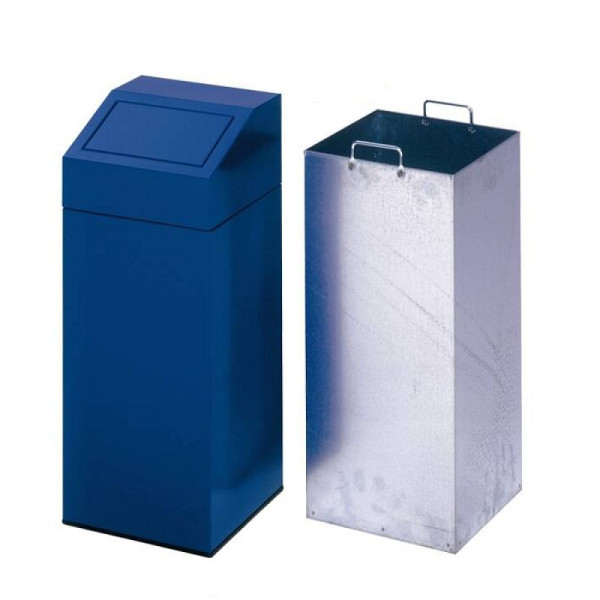 Stone HGS afvalbak -Cubo Miguel-, antiek zilver/metaal, 45 liter/790x320x320mm, 16146