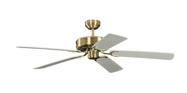 Pepeo Deckenventilator Potkuri Messing antik / Weiß 132 cm mit Zugkette, 1334201232v3