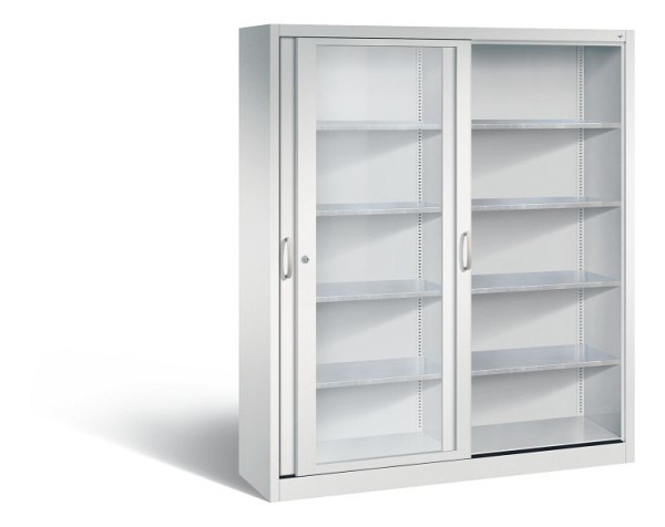 C+P schuifdeurkast Acurado, H1950xB1600xD400mm, kleur: lichtgrijs, beugelgreep, 2149-055 S10002