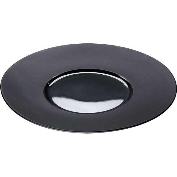 Stalgast serie Gourmet contrasterend bord plat met brede rand Ø 260 mm, zwart, PZ2201260