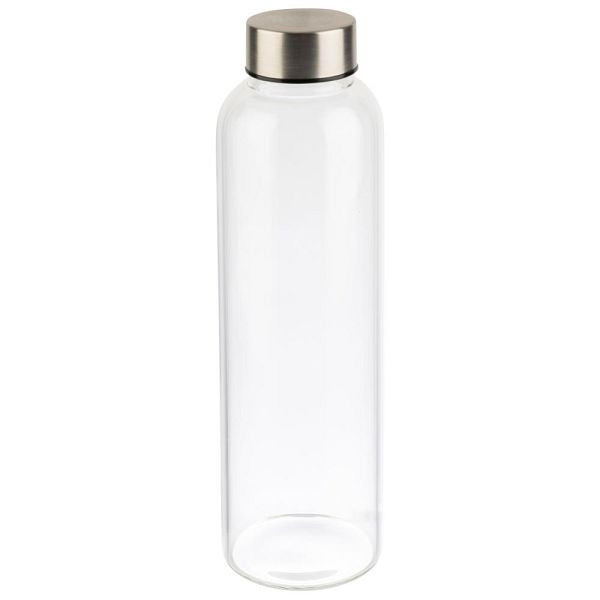 APS drinkfles, 6,5 x 6,5, hoogte 23,5 cm, Ø 6,5 cm, 0,55 liter, glas, transparant, 66907
