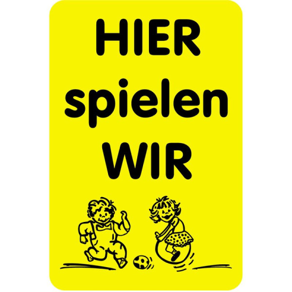 Steen HGS speciaal bord, WE spelen HIER, 500 x 750 mm, 15063