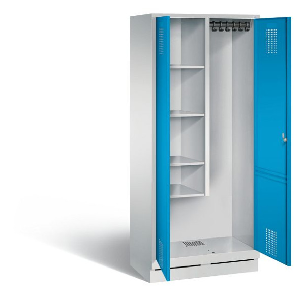 C+P reinigingsmiddelenkast Evolo, H1800xW810xD500mm, kleur: lichtgrijs/lichtblauw, 48120-02 S10088