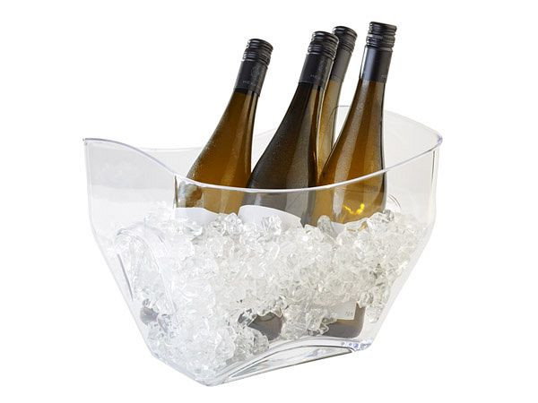 APS wijn/champagnekoeler, 32 x 21,5 cm, hoogte: 24,5 cm, MS, helder, 7 liter, 36087