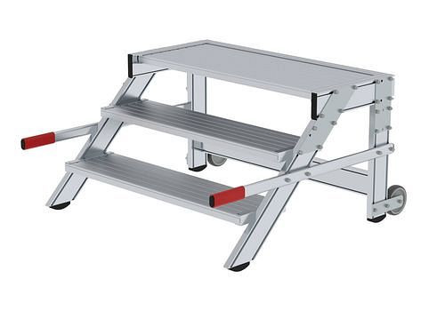 Krause mobiel werkplatform, van aluminium, 3 treden, tredebreedte 1000 mm, 274515