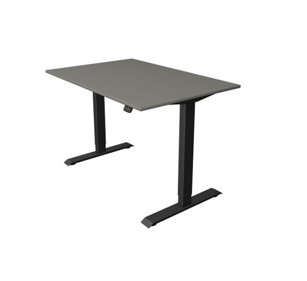 Kerkmann zit-statafel B 1200 x D 800 mm, elektrisch in hoogte verstelbaar van 740-1230 mm, grafiet, 10181012