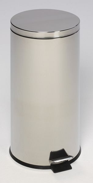 VAR pedaalafvalbak met voetpedaal, 30 L, RVS gepolijst, 43053