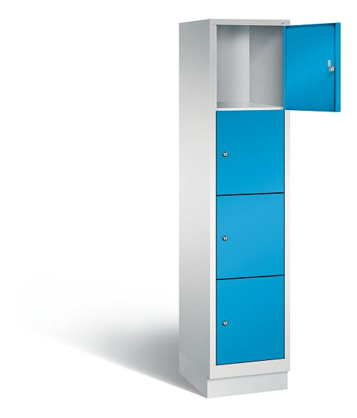 C+P lockerkast Evolo, H1800xB420xD500mm, kleur: lichtgrijs/lichtblauw, 48020-124 S10028