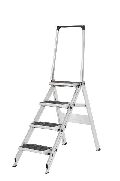 HYMER veiligheidstrap met console, 4 treden, stahoogte 0,90 m, 606104
