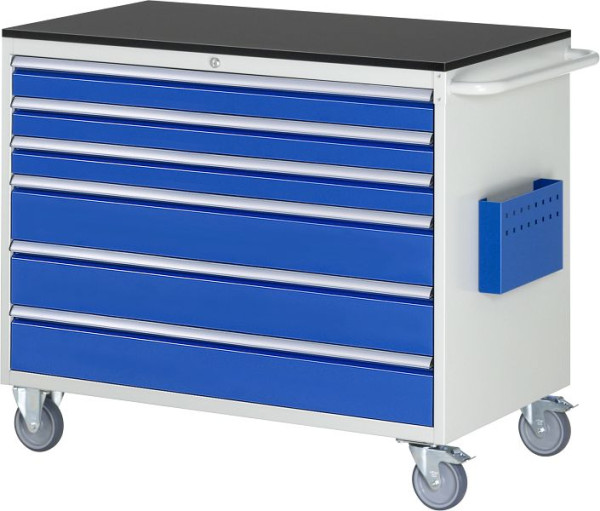RAU montagewagen serie 7000, B1145xD650xH970mm, werkblad voorzien van melamineharscoating, dikte 19mm, laden: 3xH90, 3xH150mm, 05-XXL5.9A-M.11