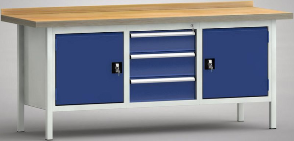 KLW standaard werkbank - 2000 x 700 x 900 mm L x D x H (ERGO-versie), WS247E-2000M40-E2074