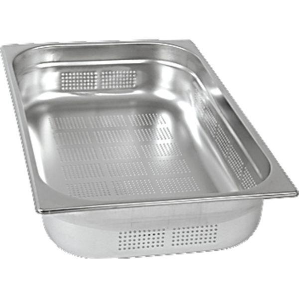 Stalgast Edelstahl Gastronormbehälter, Serie OnSet, GN 1/1 (65 mm), perforiert, GN2011065