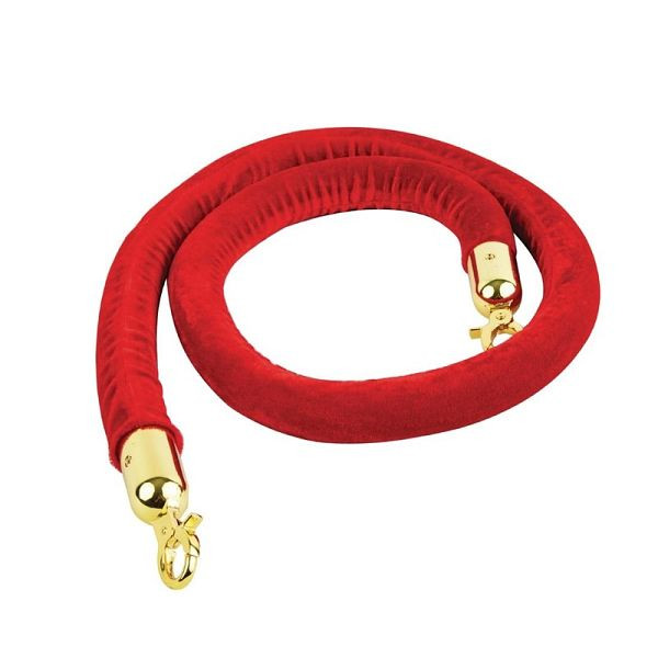 Bolero afzetkoord rood-messing, W612