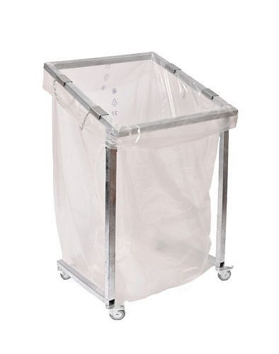 DENIOS grootvolume recyclingcollector, 2.500 liter inhoud, 1,5 m hoog, gegalvaniseerd, verrijdbaar, 312348