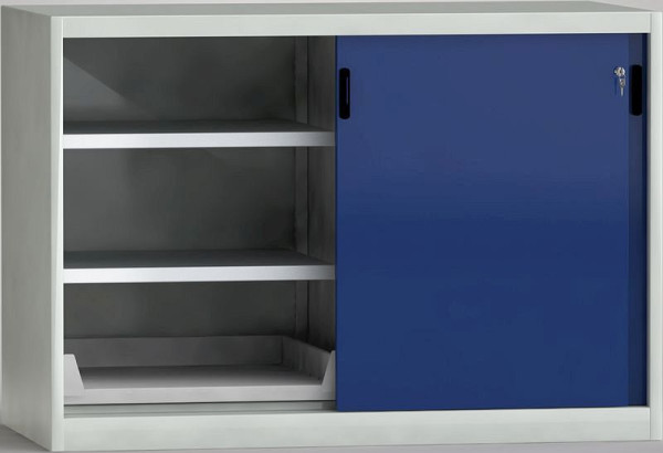 KLW schuifdeurkast als machinezijkast 1000 x 1500 x 815 H x B x D met afsluitbare schuifdeuren, tussenschot, 7SS-ST1000ETB-009MPB