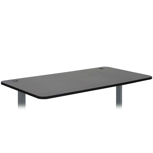 Mendler tafelblad HWC-D40 voor bureaus, bureaublad, 160x80cm, zwart, 62770