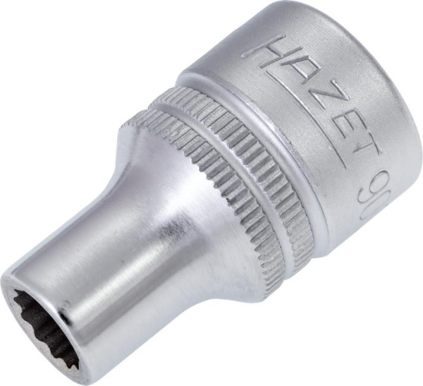Hazet dopsleutelinzet, dubbel zeskant, hol vierkant 12,5 mm (1/2 inch), buiten dubbel zeskant trekprofiel, 8 mm, 900Z-8