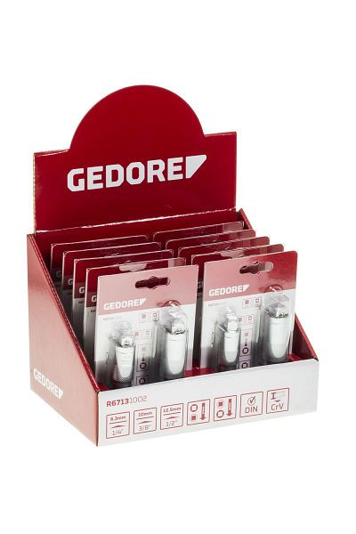 GEDORE rode displayverkleinings-/vergrotingsadapter, 10 stuks, 3301794