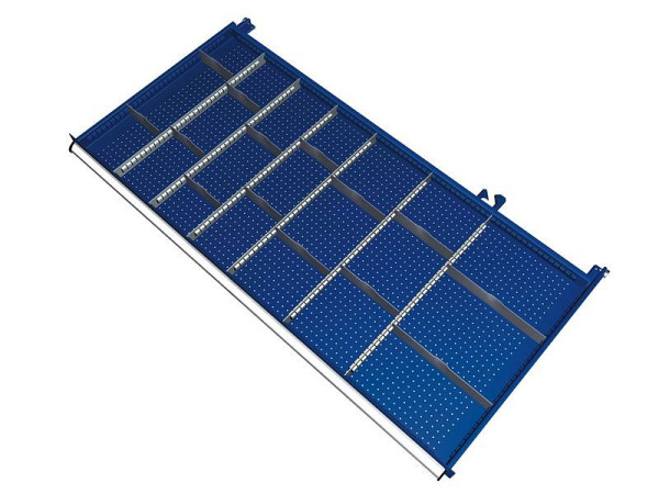 KLW scheidingsmateriaalset voor lades vakhoogte 50 mm in SMB kast, kastmaat 1439 x 750 mm B x D, SMB-B01-032