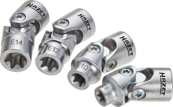 Hazet TORX® doppenset, hol vierkant 10 mm (3/8 inch), buiten TORX® profiel, E8 - E14, aantal gereedschappen: 4, 880G-E/4