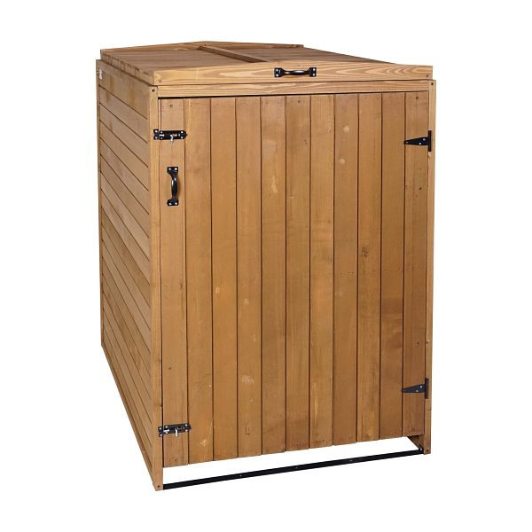 Mendler XL 1-/2-prullenbakbekleding HWC-H74, prullenbakbox, uitbreidbaar 120x75x96 hout, bruin, 73982
