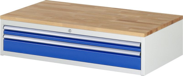 RAU ladekast serie 7000, B1145 x D650 x H285mm, laden: 1xH60, 1xH120 mm, massief beukenhouten blad, dikte 25mm, 03-XXL1.1A-B.11
